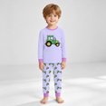thumbnail image 6 of 8-9Years Child Boys Tractor Graphic Long Sleeve Pajama Set,2-Piece Sleepwear Loungewear for Fall Winter, 6 of 9