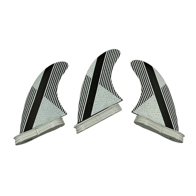 2 Fins G5 G7 Thruster Surfboard Fin Black With White Line Sticker 3 Pcs/set Fiber Honeycomb Surfcasting Accessories
