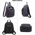 thumbnail image 6 of Luminous Geometric Backpacks Women Purses and Handbags Holographic Reflective Bags Iridescent Backpack, 6 of 8