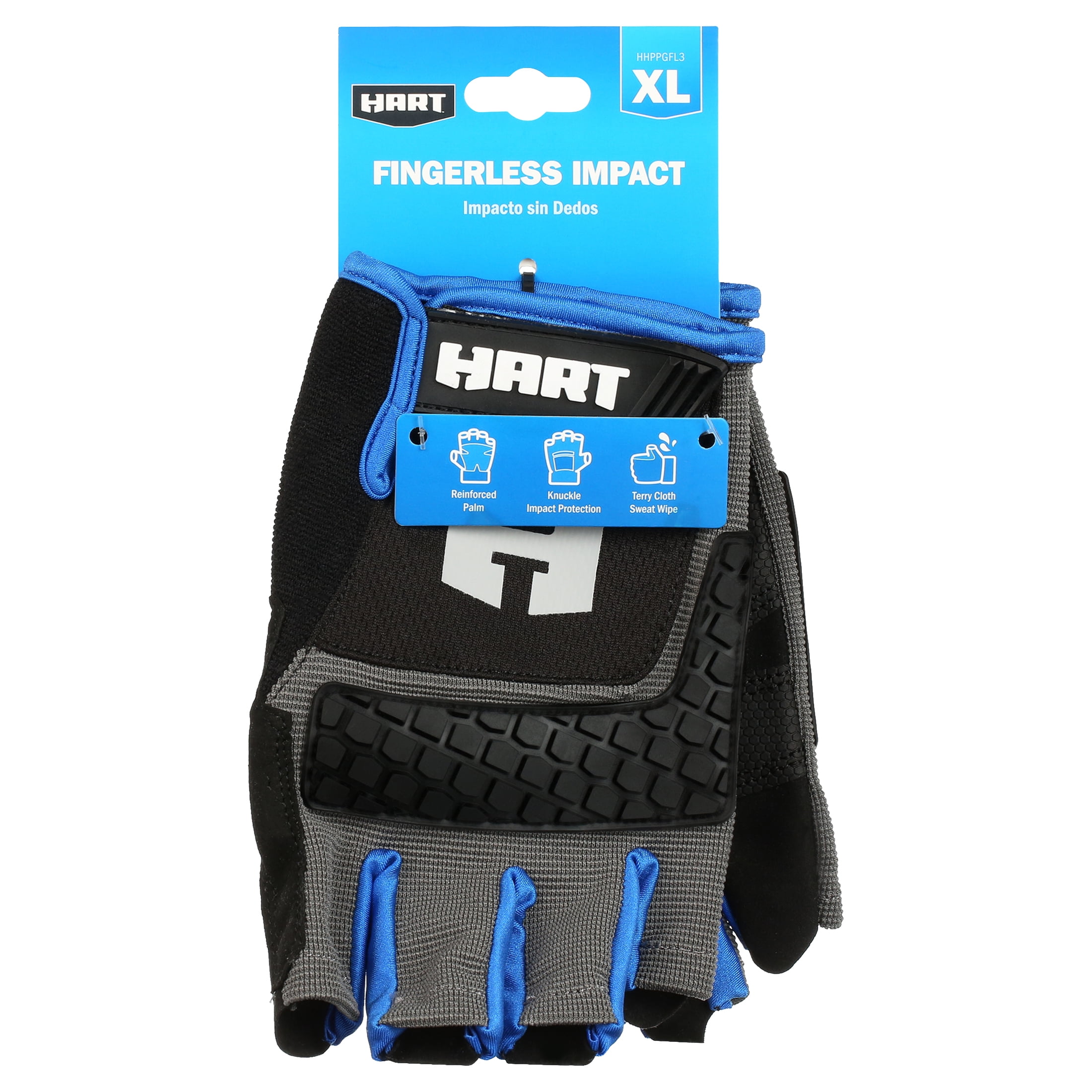 Hart Impact Work Gloves, 5-Finger Touchscreen Capable, Size Large Safety Workwear Gloves, Size: One Size hhppgd2