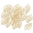 thumbnail image 2 of segolike 90pcs Leaf Shape Bail Charms Hollowed Pendant with Rings Hair Jewelry DIY, 2 of 9