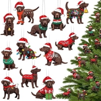 CoreLiving Chocolate Lab Ornament Christmas Tree Decor Labrador Retriever Gift for Pet Lovers, Personalized Holiday Decorations for Labrador Owners Home Party