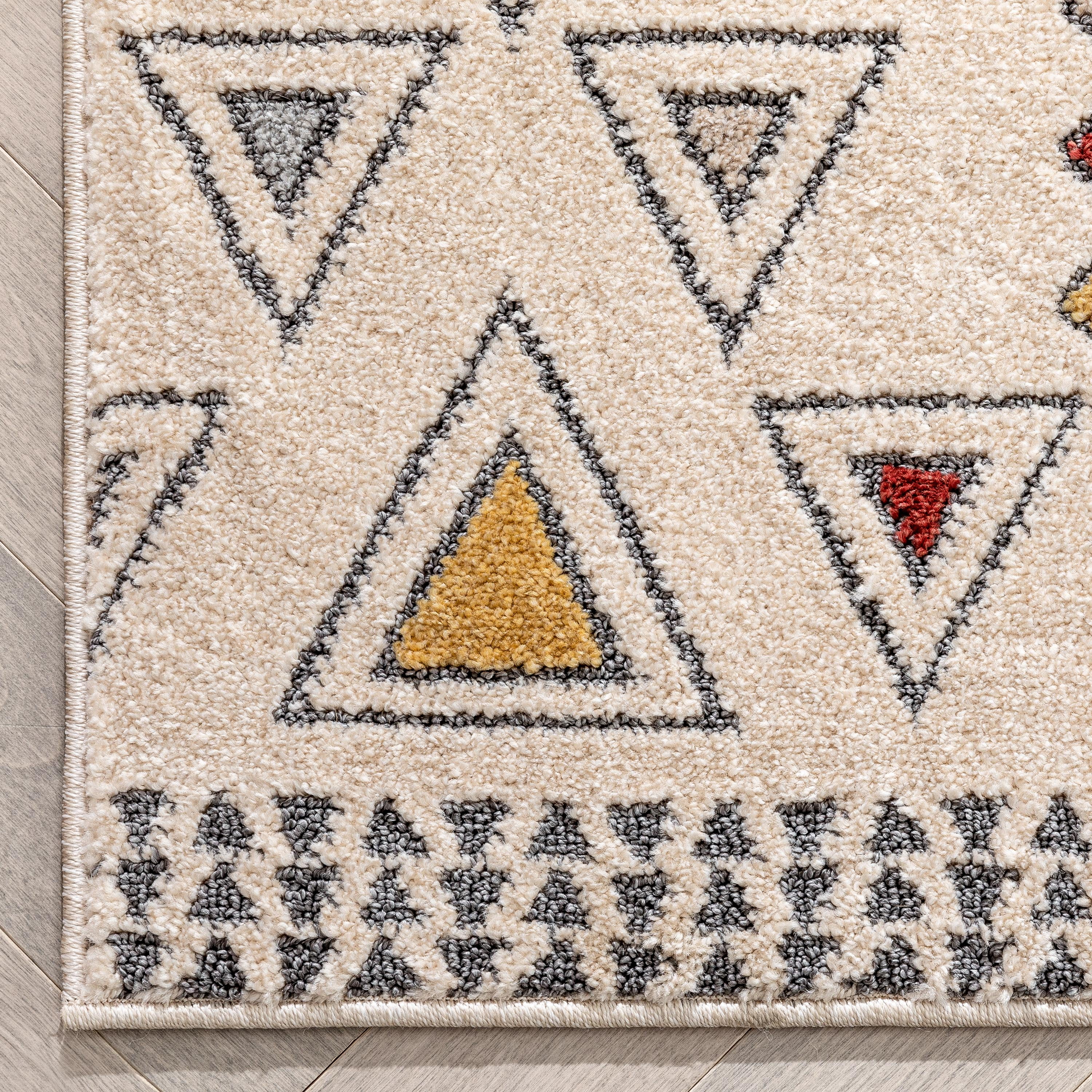 Well Woven Malaga Huron Bohemian Tribal Beige 7'10'' x 10'6" High-Low Area Rug