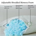 thumbnail image 2 of Shredded Memory Foam Pillows Set of 1, Cooling Zippered Breathable Memory Foam Bed Pillow for Sleeping 1 Pack, Queen Size Firm Pillow Gel for Neck Support, Hotel Quality Rest Pillow 20" x 30" Queen, 2 of 9