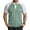 Green, variant on Men's Henley Shirt Raglan Sleeve Colorblock Summer T-shirt Casual Collarless Slim Fit Button Down Tee Tops Purple
