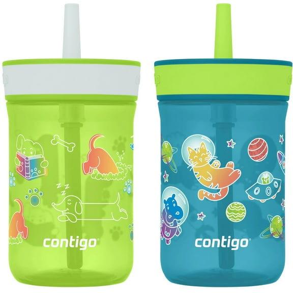 Contigo Kid's 14 oz. Leighton Tumbler 2-Pack - Dogs Doing Things/Spacecraft
