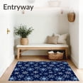 thumbnail image 3 of ODIKA 8x10 Machine Washable Non-Slip Area Rug, Festive Snowflake Welcome Entrance Holiday Celebration Front High Traffic Rug with Pad, Blue, 607828, 3 of 8