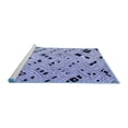 thumbnail image 2 of Ahgly Company Machine Washable Indoor Square Abstract Blue Modern Area Rugs, 8' Square, 2 of 4