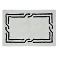 thumbnail image 2 of VCNY Home Border White/Black Cotton Viscose Bath Rug, 21" x 34", 2 of 5