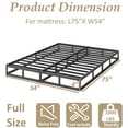 thumbnail image 3 of ZIYOO 4 Inch Metal Box Spring, Heavy - Duty Mattress Foundation,Full Size, 3 of 9