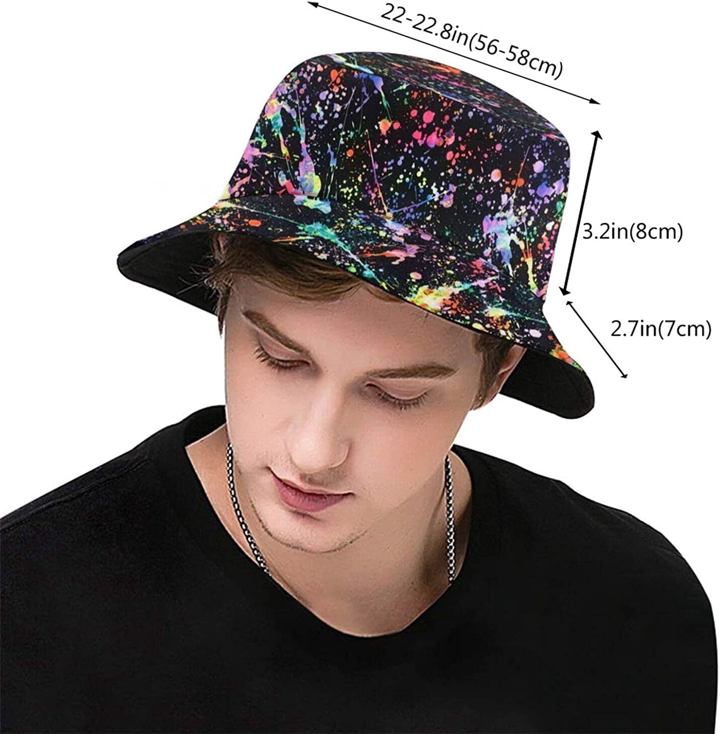Colorful Paint Splatter Bucket Hat for 
