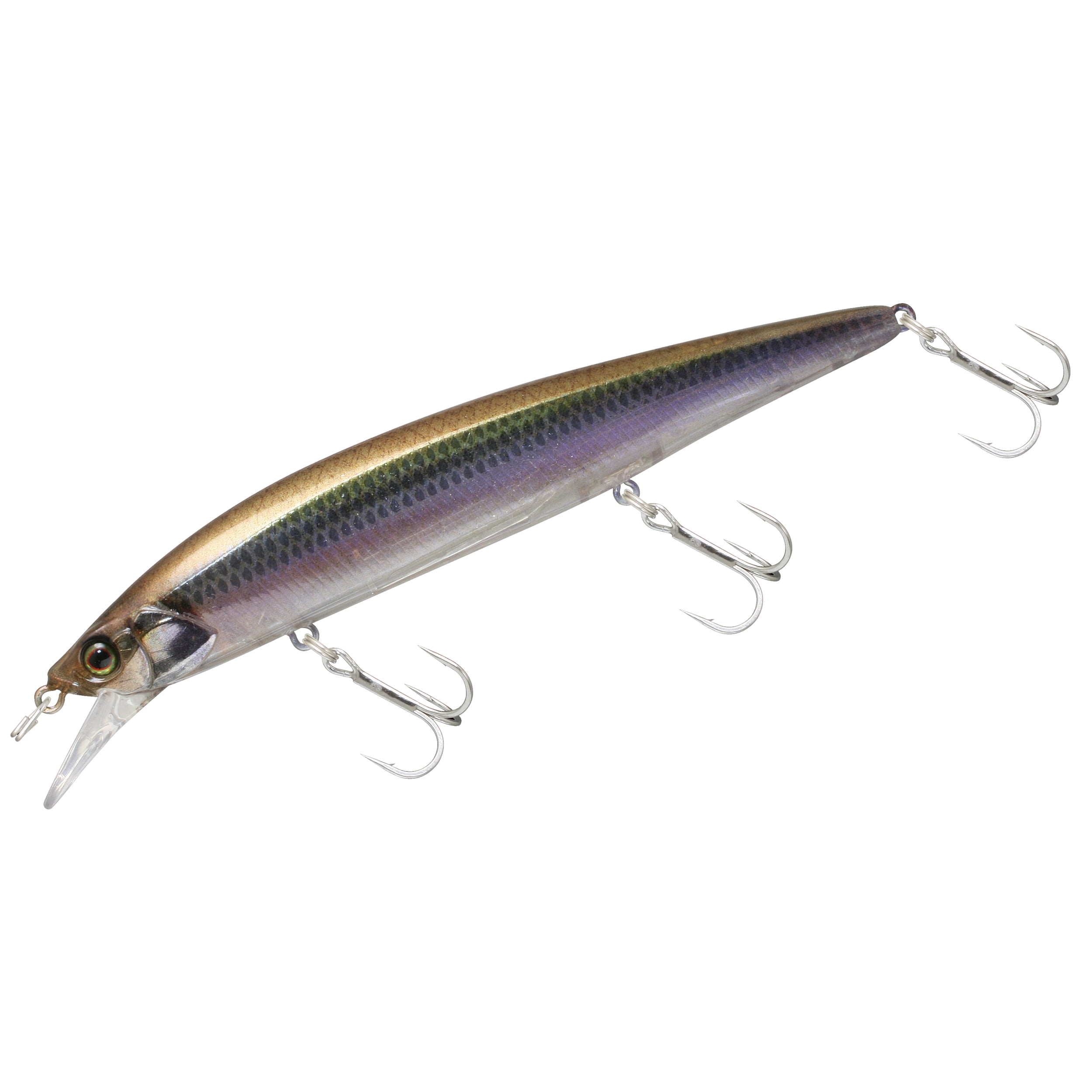 Jackall Lures Rerange Hard Jerk Bait Lure Model 130, 5.10" Body Length, 3/4 oz, HI Silver Shad