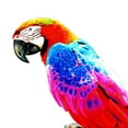 thumbnail image 6 of Colorful Artificial Parrots Figurines Miniature Pendant Hanging Bird Model Animal Sculpture Photo Props for Garden Wedding D, 6 of 7