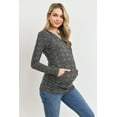 thumbnail image 2 of Basic Maternity V-Neck Hoodie, 2 of 3