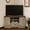 Gray, variant on Melidee Corner TV Stand with Sliding Barn Doors for 65 Inch TV, Storage, White, 1-Pack, 58.1 x 15.6 x 31.1 H