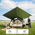 thumbnail image 3 of Lilypelle 4-6 Person Blow Up Inflatable Tent w/ Canopy,10.5ft x 8.2ft x 6.9ft Hot Tent w/ Stove Jack, Easy Setup Air Camping Tent w/ Hand Pump, Waterproof Inflatable House for Family Glamping，Green, 3 of 8