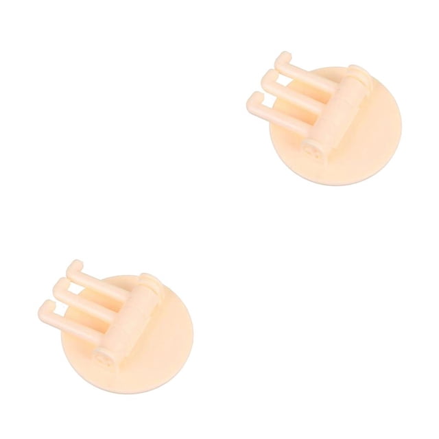 kurtrusly Rotatable Adhesive Hook Strong Bearing Capacity Stick Hooks Kitchen Supplies Hooks Wall-Mounted Key Holder Towel Storage Racks Beige 2Set