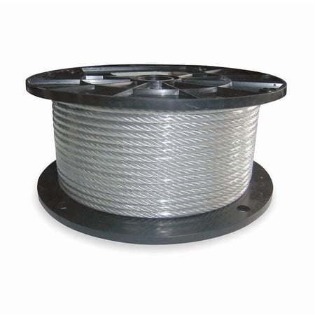 Manufacturer Varies Cable 1/4 In L500Ft WLL1400Lb 7x19 Steel 2TAF2