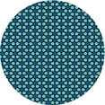 thumbnail image 1 of Ahgly Company Indoor Round Patterned Dark Turquoise Green Area Rugs, 4' Round, 1 of 1