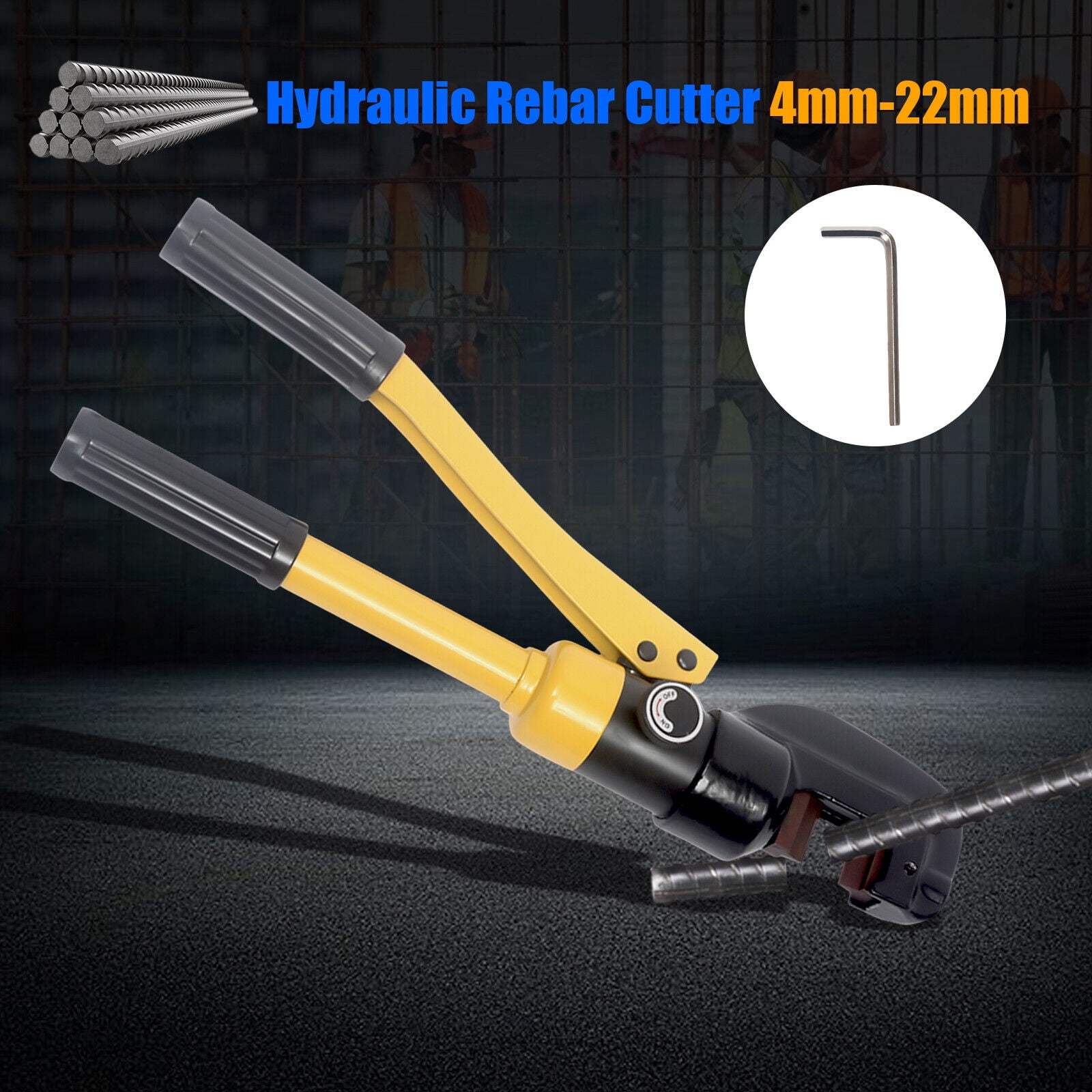 Hydraulic Rebar Cutter Steel Bolt Chain Cutting Tool 22mm 12 Ton with Box HY-22
