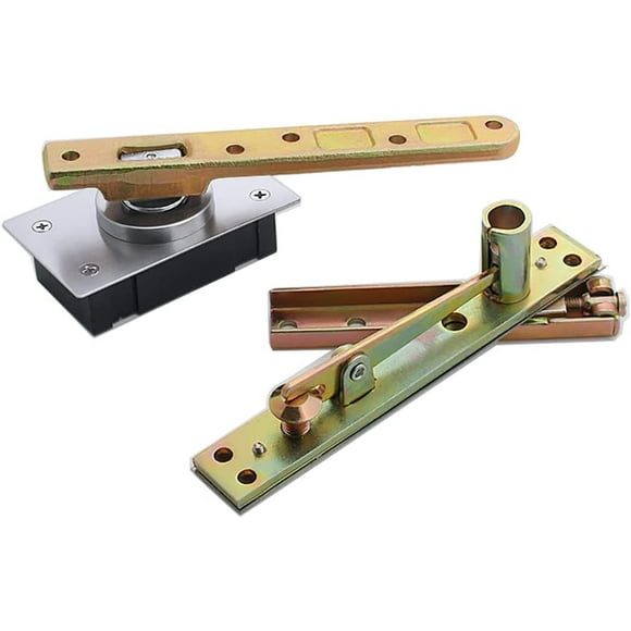 1 Set(A)Heavy Duty Hinges for Revolving Door Load 150kg Concealed Swivel Hinges Stainless Steel 360° Spindle Door Shaft Wooden Door Secret Door Adjustable Pivot Hinge