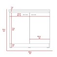 thumbnail image 4 of FM FURNITURE Safford Ensemble de Cuisine 2 Pcs Bois d'Ingénierie Blanc, 4 of 7