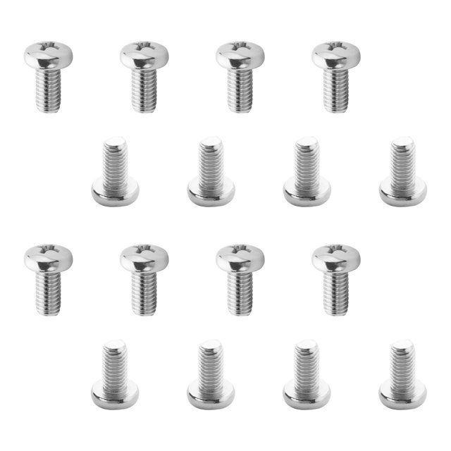 HUGFEGWE M5X10mm Machine Screws Phillips Pan Head Screws Bolts 0.8mm Pitch 304 Stainless Steel Fully Threaded Short Thread Rod Small Screws for Instruments Archery Tab Portable Monitor 50 Pieces