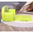 thumbnail image 2 of Delsit Toddler Couch 2 in 1 Flip Open Kid Sized Foam Sofa Lounger, Zoo Pals, 2 of 5