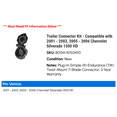 thumbnail image 2 of Trailer Connector Kit - Compatible with 2001 - 2003, 2005 - 2006 Chevy Silverado 1500 HD 2002, 2 of 4