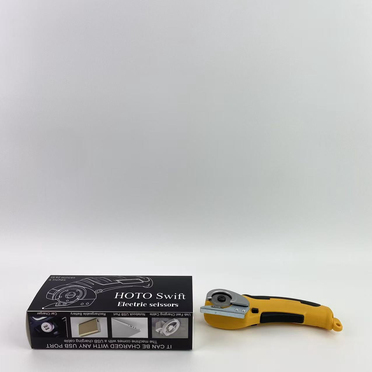 HOTO Swift Electric scissors,Cordless Electric Scissors, Rotary Cutter for Fabric and Cloth, Fabric Cutter for Carpet Leather Felt with Storage Box