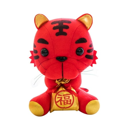 

Sorrowso Tiger Mascot for Doll Plush Toy Folk Pendant Zodiac Tigers New Year Gifts for Ki