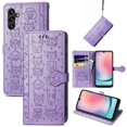 thumbnail image 1 of Funda Cartera FOXDOCK para Samsung Galaxy A24 4G , Flip PU con Relieve de Gatos y Perros, Tarjetero y Soporte, 1 of 6