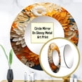 thumbnail image 3 of Designart "Botanical Reverie In Radiant Colors" Abstract Botanicals Orange Large Round Mirror - Round Office Mirror Wall Decor - Modern Round Printed Mirror - 29" x 29", 3 of 6
