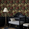 thumbnail image 4 of Peel and Stick Wallpaper Leopard Moving Towering Flora Radiant Flowers Glow Wall Mural 17.7in x 9.8ft Self Adhesive Removable Wall Paper Renter Friendly Wallpaper for Nursery Bedroom Cabinets, 4 of 8