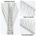 thumbnail image 2 of Bird Spikes Stainless Steel, 10-Pack Bird Deterrents for Outside, 20 Spike Sets and 40 Pins, Outdoor Bird Repellent, 2 of 6