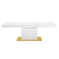 thumbnail image 4 of Modway Vector Expandable Dining Table in White Gold, 4 of 11