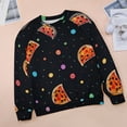 thumbnail image 6 of Sweatshirt For Womens Crewneck Fun Pizza Hoodies Teen Girls Cute, 6 of 7