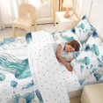 thumbnail image 5 of Manfei Sea Jellyfish 7-Piece Twin Bedding,Cartoon Ocean Animal Bedding Comforter Set,White Green,Reversible, 5 of 8