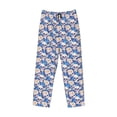 thumbnail image 2 of Vsdgher white Skull blue daisy Print Mens Pajama Pants Sleep & Lounge Pants, PJ Bottoms With elastic waistb and Pockets, 2 of 5