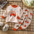 thumbnail image 1 of Conjunto de ropa interior navideña para niños, pijamas térmicos de manga larga de algodón con dibujos animados, otoño e invierno, 1 of 4