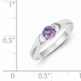 thumbnail image 2 of Sterling Silver Purple Round Cz Ring (Size 7) Made In Thailand qr4432-7, 2 of 2