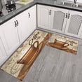 thumbnail image 3 of Coffee Mug Vintage Design Kitchen Rugs and Mats Set Of 2,Kitchen Rugs Mats with Dirty Resistance,washable,water Proof,kitchen Mats 17.7x24+17.7x48inch, 3 of 7