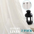 thumbnail image 6 of "Primebeau Natural Linen Textured Sheer Curtains with Nickel Grommets, 52"" W x 63"" L, Ivory", 6 of 6