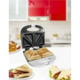 thumbnail image 6 of Bene Casa White Breakfast Sandwich Maker Nonstick Cool Touch Sandwich Press Toaster, 6 of 12