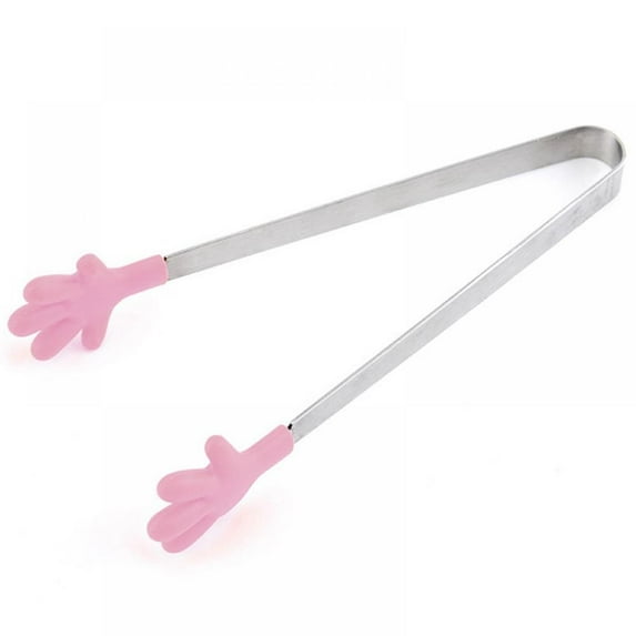 MarinaVida Kitchen Stainless Steel Food Clips Sugar Ice Cube Tong Small Mini Tongs
