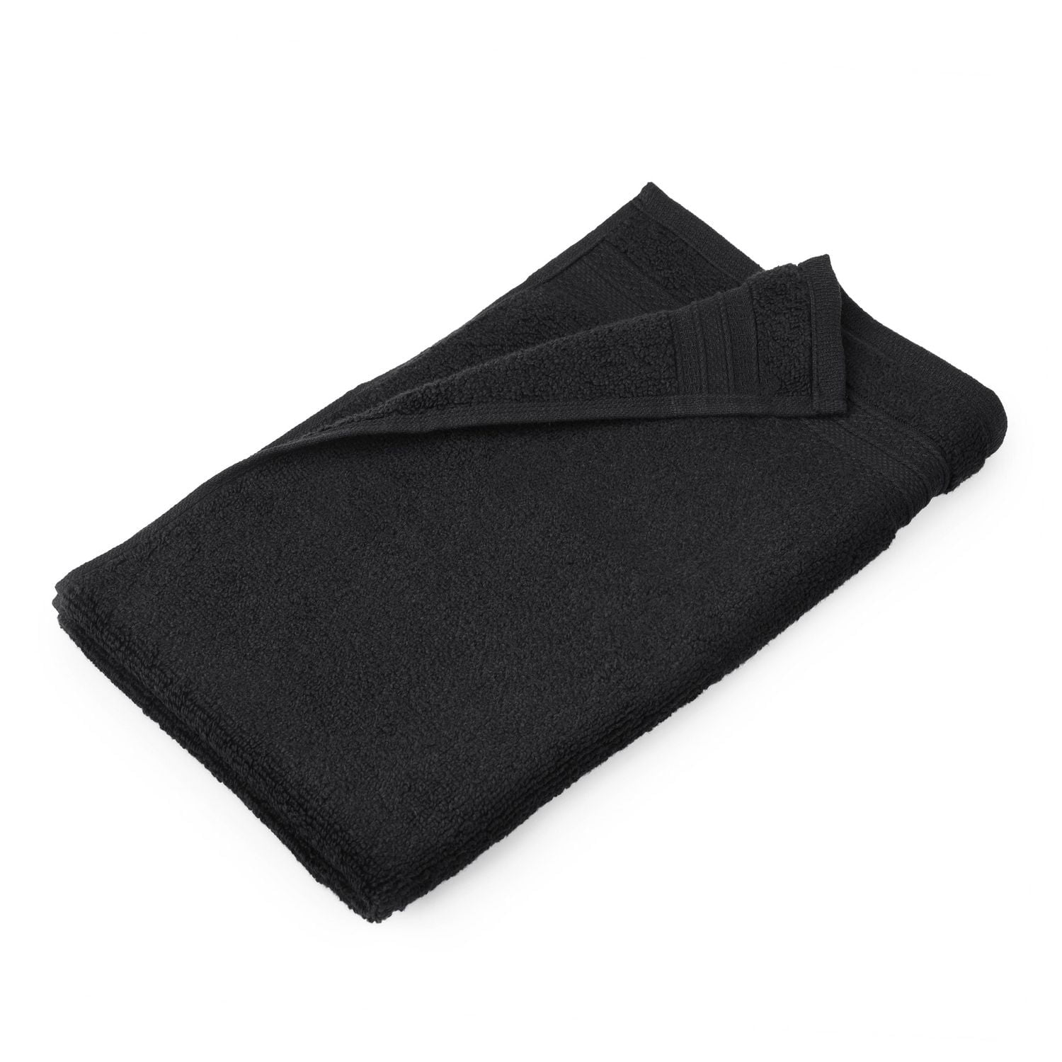 hometrends Solid Bath Towel 6-Piece Set, Black, 2 30x54, Hand 16X28, Washcloth 13x13