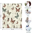 thumbnail image 4 of Beige Butterfly Pattern Blanket,Comfortable Soft Flannel Throw Blanket,All Season,Warm Lightweight Blankets for Sofa Bed Couch Living Room Chair,30"x40", 4 of 4