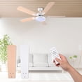 thumbnail image 1 of DELight 52" Ceiling Fan with Light,Remote Control, 3 Color Temperature 6 Speeds DC Reversible,Timing, Dimmable for Indoor Bedroom Living Room White, 1 of 11