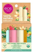 eos 100% Natural & Organic Lip Balm Stick - Variety Pack | 0.14 oz | 4-pack