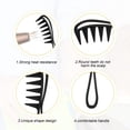 thumbnail image 3 of 2pcs Wide Tooth Comb, Shark Teeth Comb Wide Tooth Curl Comb Large Tooth Comb Big Detangling Comb Texture Comb for Curly Wet Wavy Thick Hair Wigs Salon Women Men Hair Barber Hairstyle Tool (Black), 3 of 5